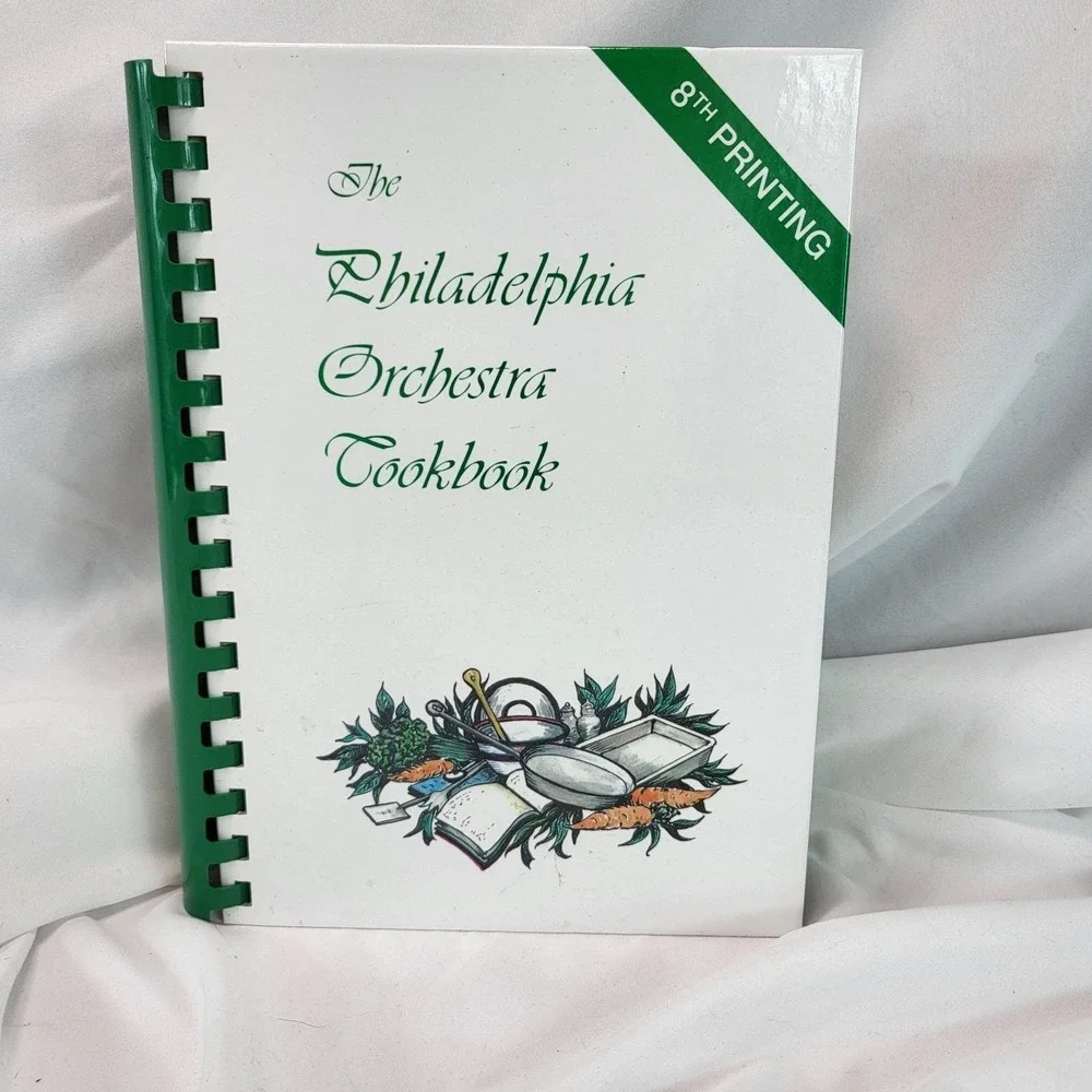 The Philadelphia Orchestra Cookbook 1980 8th Printing Spiral Bound Vintage